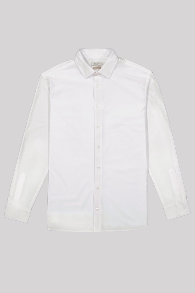 Montebello White Cotton Dress Shirt