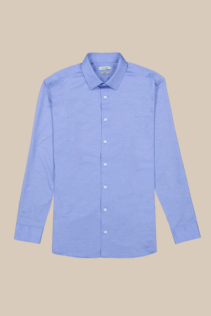 Montebello Celeste Blue Cotton Dress Shirt
