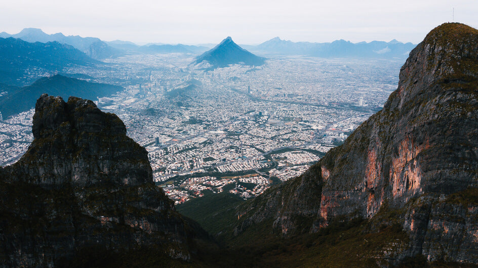 View of Monterrey Mexico from Montebello Mountains
