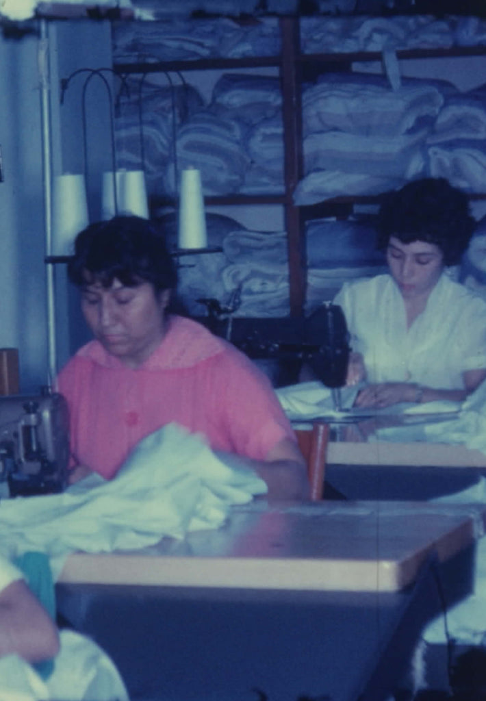 Archival image of Mariscal Seamstresses sowing shirts